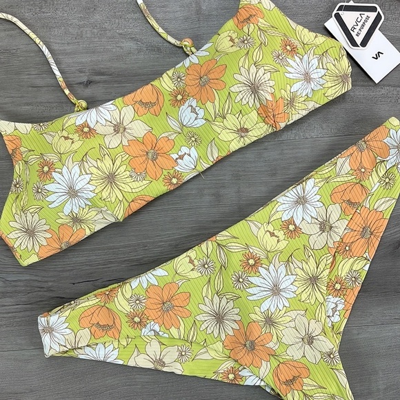 ☀️RVCA☀️ DREAMFIELD BRALETTE DREAMFIELD CHEEKY BIKINI SET - Picture 5 of 15